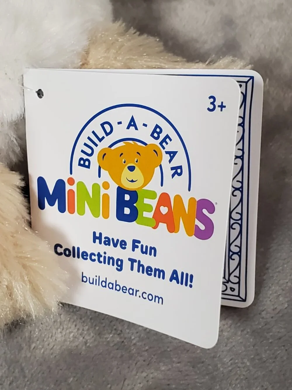 Build A Bear Mini Beans Sky Puppy Moth White Mothman Bear Plush Toy NEW